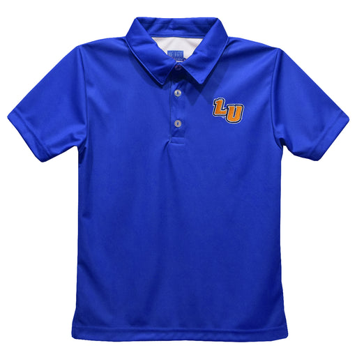 Lincoln University Lions LU Embroidered Royal Short Sleeve Polo Box
