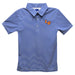 Lincoln University Lions LU Embroidered Royal Stripes Short Sleeve Polo Box Shirt