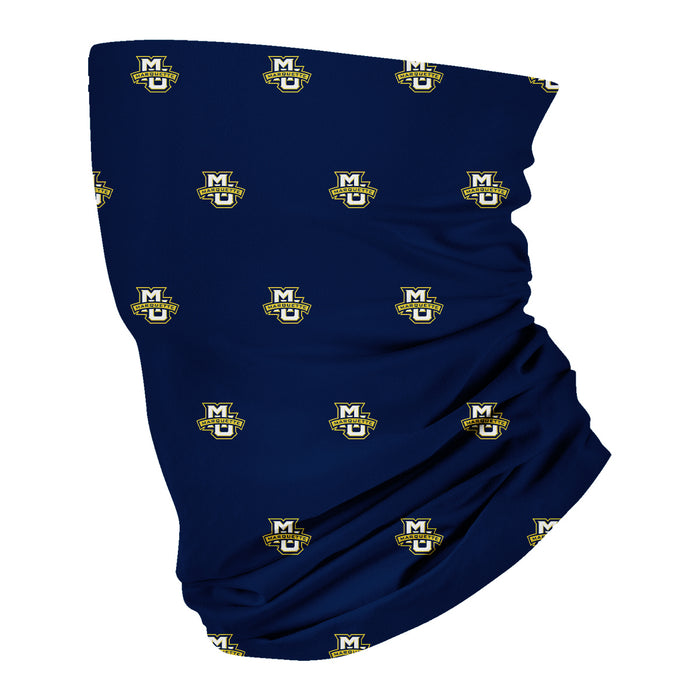 Marquette Golden Eagles Vive La Fete All Over Logo Game Day Collegiate Face Cover Soft 4-Way Stretch Two Ply Neck Gaiter - Vive La Fête - Online Apparel Store