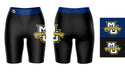 Marquette Golden Eagles Vive La Fete Game Day Logo on Thigh and Waistband Black and Navy Women Bike Short 9 Inseam" - Vive La Fête - Online Apparel Store