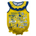 Marquette Golden Eagles  Gold Hand Sketched Vive La Fete Impressions Artwork Sleeveless Ruffle Onesie Bodysuit