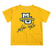 Marquette Golden Eagles Vive La Fete Script V1 Gold Short Sleeve Tee Shirt