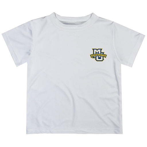 Marquette Golden Eagles Hand Sketched Vive La Fete Impressions Artwork Boys White Short Sleeve Tee Shirt