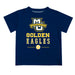 Marquette Golden Eagles Vive La Fete Soccer V1 Navy Short Sleeve Tee Shirt