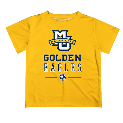 Marquette Golden Eagles Vive La Fete Soccer V1 Gold Short Sleeve Tee Shirt