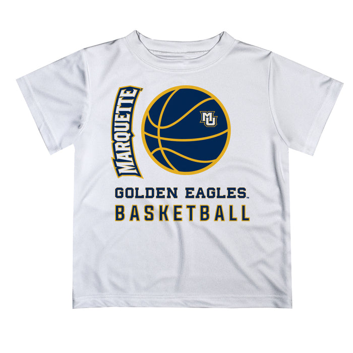 Marquette Golden Eagles Vive La Fete Basketball V1 White Short Sleeve Tee Shirt