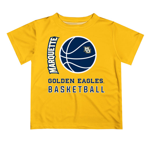 Marquette Golden Eagles Vive La Fete Basketball V1 Gold Short Sleeve Tee Shirt