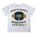 Marquette Golden Eagles Vive La Fete Football V2 White Short Sleeve Tee Shirt
