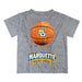 Marquette Golden Eagles Original Dripping Basketball Heather Gray T-Shirt by Vive La Fete