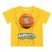 Marquette Golden Eagles Original Dripping Basketball Gold T-Shirt by Vive La Fete