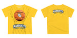 Marquette Golden Eagles Original Dripping Basketball Gold T-Shirt by Vive La Fete - Vive La Fête - Online Apparel Store