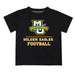 Marquette Golden Eagles Vive La Fete Football V1 Black Short Sleeve Tee Shirt