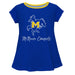 McNeese State University Cowboys Vive La Fete Girls Game Day Short Sleeve Blue Top with School Logo and Name