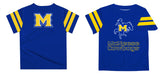 McNeese State Cowboys Vive La Fete Boys Game Day Blue Short Sleeve Tee with Stripes on Sleeves - Vive La Fête - Online Apparel Store