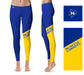 McNeese State University Cowboys Vive La Fete Game Day Collegiate Leg Color Block Women Blue Gold Yoga Leggings - Vive La Fête - Online Apparel Store