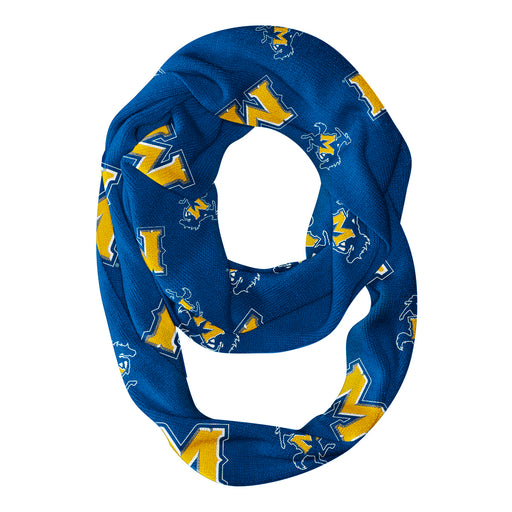 McNeese State Cowboys Vive La Fete Repeat Logo Game Day Collegiate Women Light Weight Ultra Soft Infinity Scarf