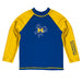 McNeese State Cowboys Vive La Fete Logo Blue Gold Long Sleeve Raglan Rashguard