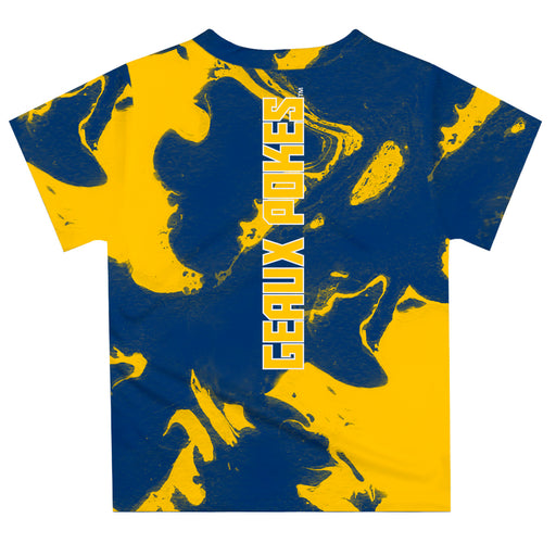 McNeese State University Cowboys Vive La Fete Marble Boys Game Day Blue Short Sleeve Tee - Vive La Fête - Online Apparel Store
