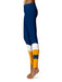 Mississippi College Choctaws Vive la Fete Game Day Collegiate Ankle Color Block Women Blue Gold Yoga Leggings - Vive La Fête - Online Apparel Store