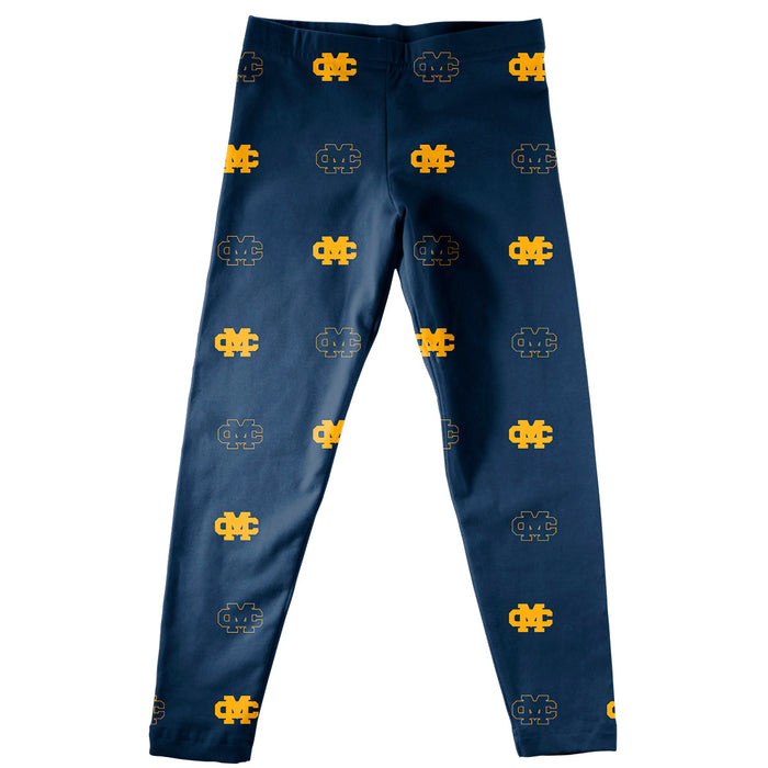Mississippi College Choctaws Vive La Fete Girls Game Day All Over Logo Elastic Waist Classic Play Blue Leggings Tights - Vive La Fête - Online Apparel Store
