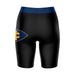 Mississippi College Choctaws Vive La Fete Game Day Logo on Thigh and Waistband Black and Blue Women Bike Short 9 Inseam" - Vive La Fête - Online Apparel Store