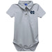 Mississippi College Choctaws Embroidered Gray Solid Knit Polo Onesie