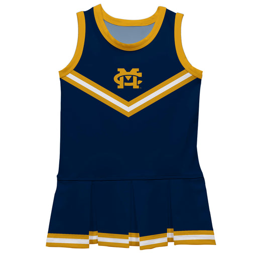 Mississippi College Choctaws Vive La Fete Game Day Blue Sleeveless Cheerleader Dress