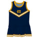 Mississippi College Choctaws Vive La Fete Game Day Blue Sleeveless Cheerleader Dress