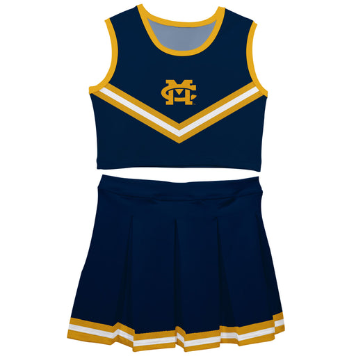 Mississippi College Choctaws Vive La Fete Game Day Blue Sleeveless Cheerleader Set