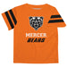 Mercer Bears MU Vive La Fete Boys Game Day Orange Short Sleeve Tee with Stripes on Sleeves - Vive La Fête - Online Apparel Store