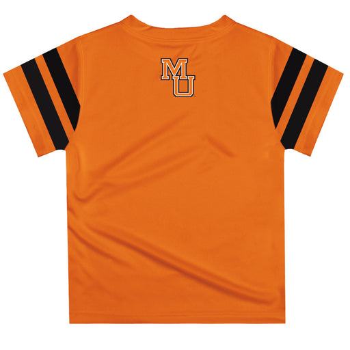 Mercer Bears MU Vive La Fete Boys Game Day Orange Short Sleeve Tee with Stripes on Sleeves - Vive La Fête - Online Apparel Store