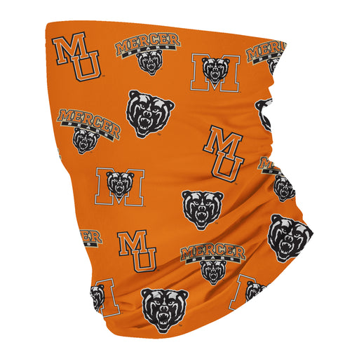 Mercer University Bears MU Neck Gaiter Orange All Over Logo - Vive La Fête - Online Apparel Store