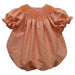 Mercer University Smocked Orange Gingham Short Sleeve Girls Bubble