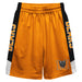 Mercer Bears MU Vive La Fete Game Day Orange Stripes Boys Solid Black Athletic Mesh Short