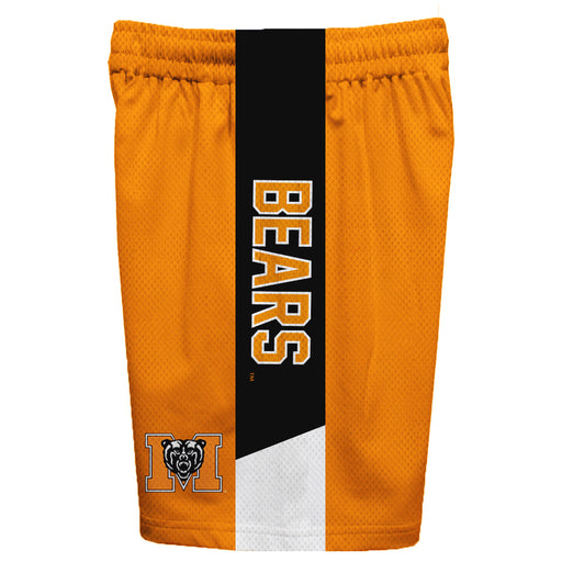 Mercer Bears MU Vive La Fete Game Day Orange Stripes Boys Solid Black Athletic Mesh Short - Vive La Fête - Online Apparel Store