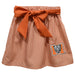 Mercer University Bears MU Embroidered Orange Gingham Skirt With Sash