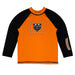 Mercer Bears MU Vive La Fete Logo Orange Black Long Sleeve Raglan Rashguard