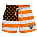 Mercer Bears MU Vive La Fete Game Day Orange White Black Flag Swimtrunks V1