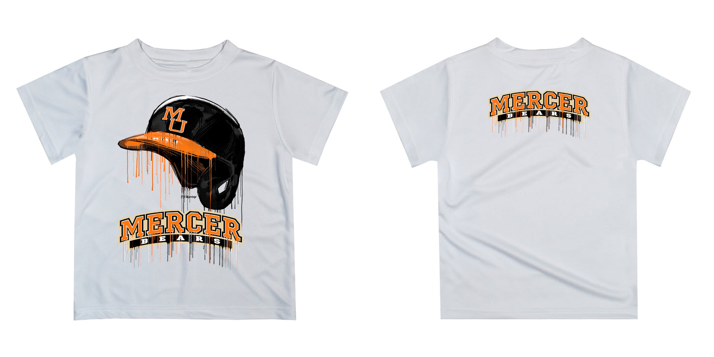 Mercer University Bears MU Original Dripping Baseball Hat Orange T-Shirt by Vive La Fete - Vive La Fête - Online Apparel Store