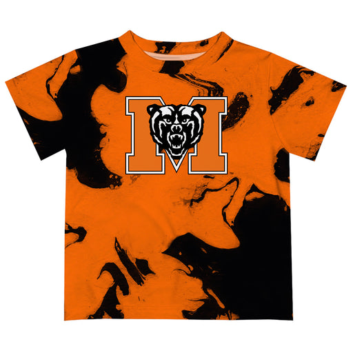 Mercer University Bears MU Vive La Fete Marble Boys Game Day Orange Short Sleeve Tee