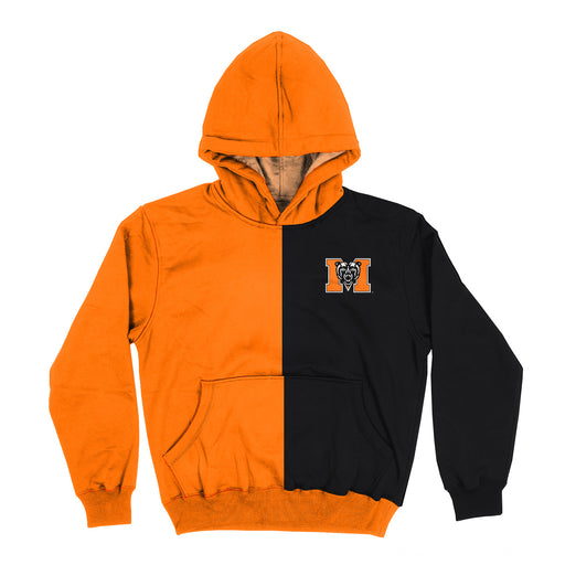 Mercer Bears MU Vive La Fete Color Block Womens Orange Black Fleece Long Sleeve Hoodie V2
