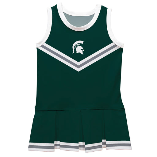 Michigan State Spartans Vive La Fete Game Day Green Sleeveless Cheerleader Dress