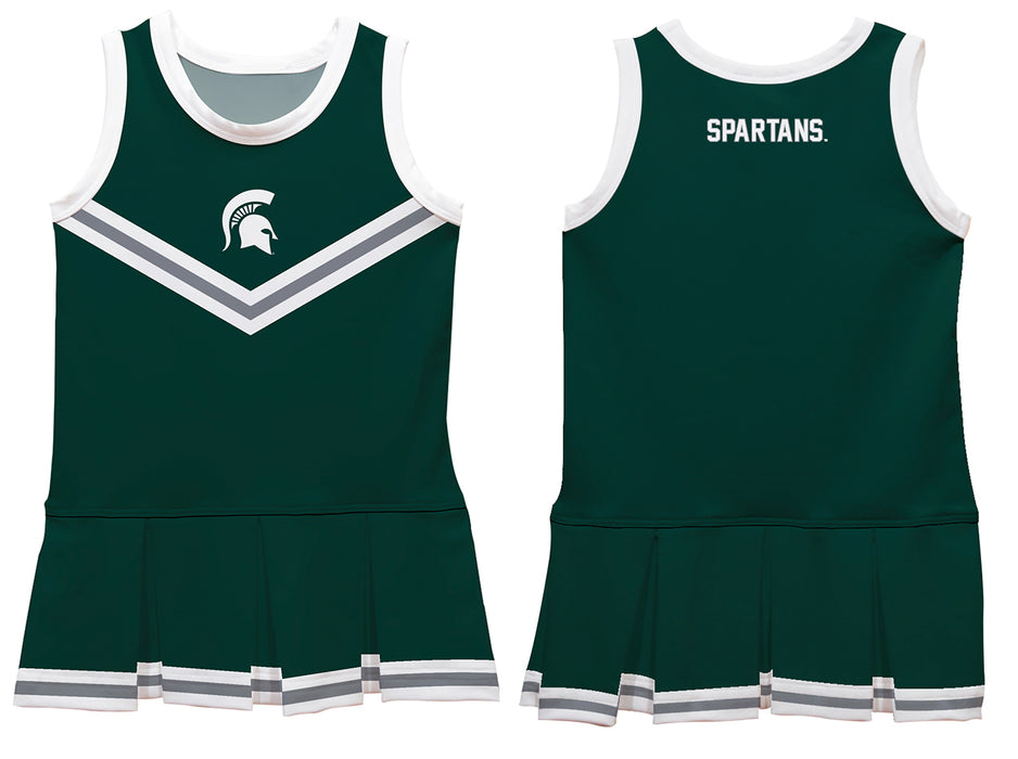 Michigan State Spartans Vive La Fete Game Day Green Sleeveless Youth Cheerleader Dress - Vive La Fête - Online Apparel Store