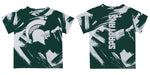 Michigan State Spartans Vive La Fete Boys Game Day Green Short Sleeve Tee Paint Brush - Vive La Fête - Online Apparel Store