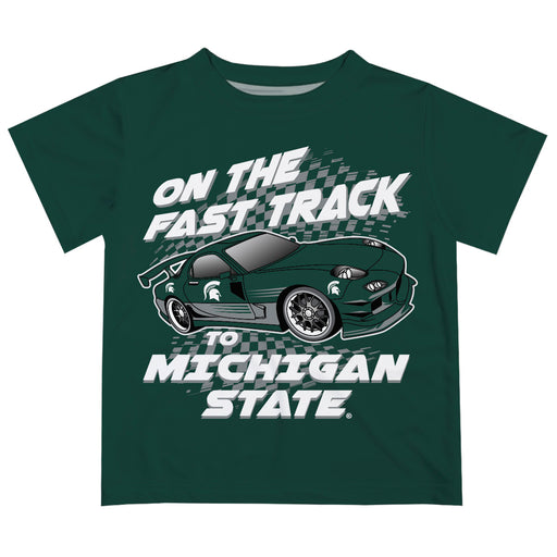 Michigan State Spartans Vive La Fete Fast Track Boys Game Day Green Short Sleeve Tee