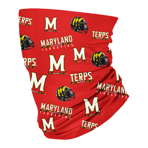 Maryland Terrapins Vive La Fete All Over Logo Game Day Collegiate Face Cover Soft 4 Way Stretch Neck Gaiter - Vive La Fête - Online Apparel Store