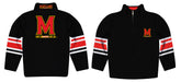 Maryland Terrapins Vive La Fete Game Day Black Quarter Zip Pullover Stripes on Sleeves - Vive La Fête - Online Apparel Store