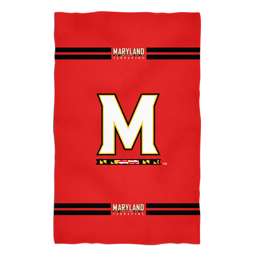 Maryland Terrapins Vive La Fete Game Day Absorvent Premium Red Beach Bath Towel 51 x 32" Logo and Stripes" - Vive La Fête - Online Apparel Store