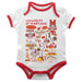 University of Maryland Terrapins Hand Sketched Vive La Fete Impressions Artwork Infant White Short Sleeve Onesie Bodysui