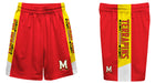 Maryland Terrapins Vive La Fete Game Day Red Stripes Boys Solid Yellow Athletic Mesh Short - Vive La Fête - Online Apparel Store